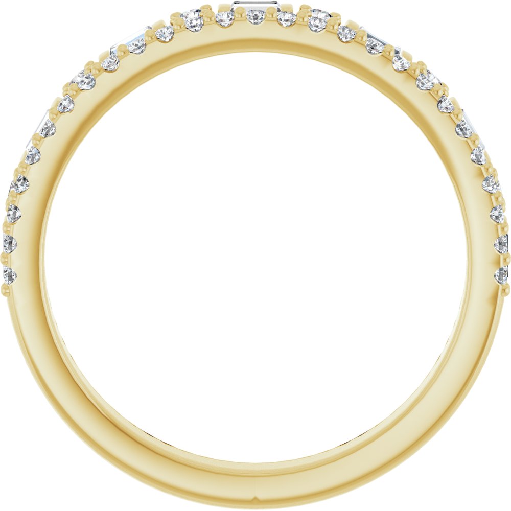 14K Yellow 1/2 CTW Lab-Grown Diamond Anniversary Band