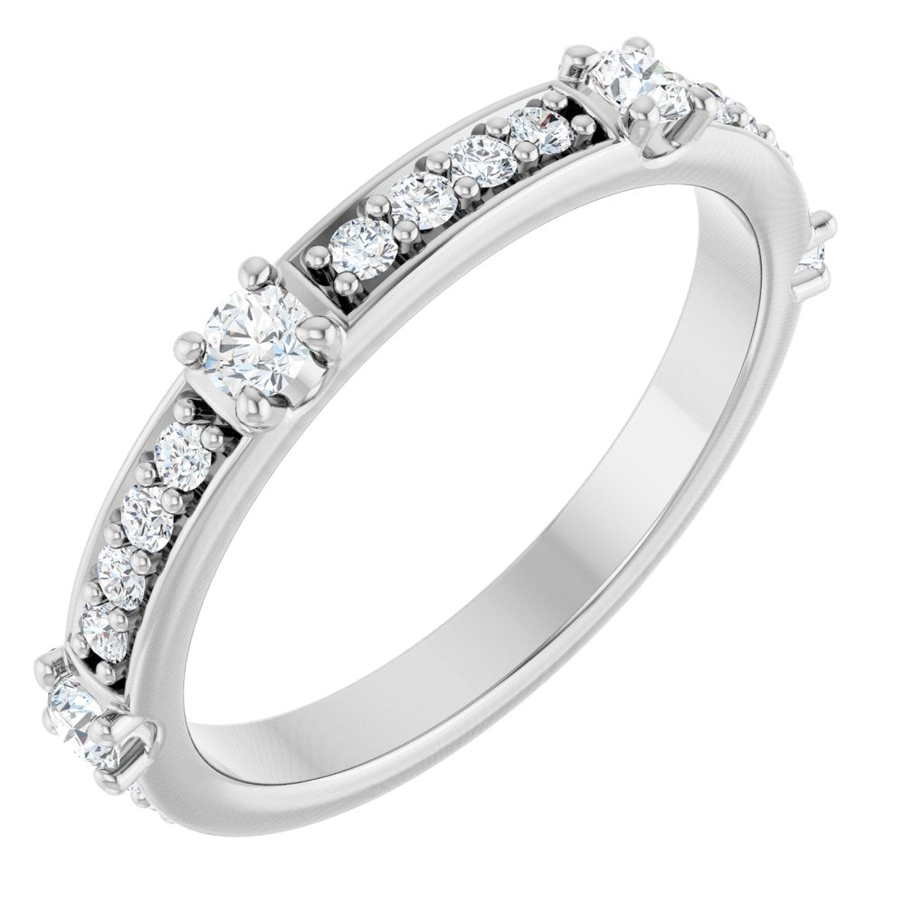Platinum 1/2 CTW Natural Diamond Anniversary Band