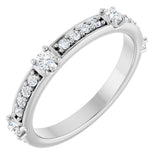 Platinum 1/2 CTW Natural Diamond Anniversary Band