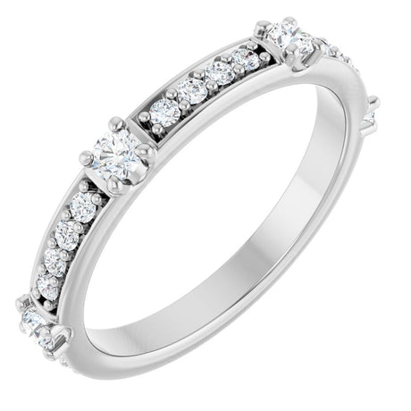 Platinum 1/2 CTW Natural Diamond Anniversary Band