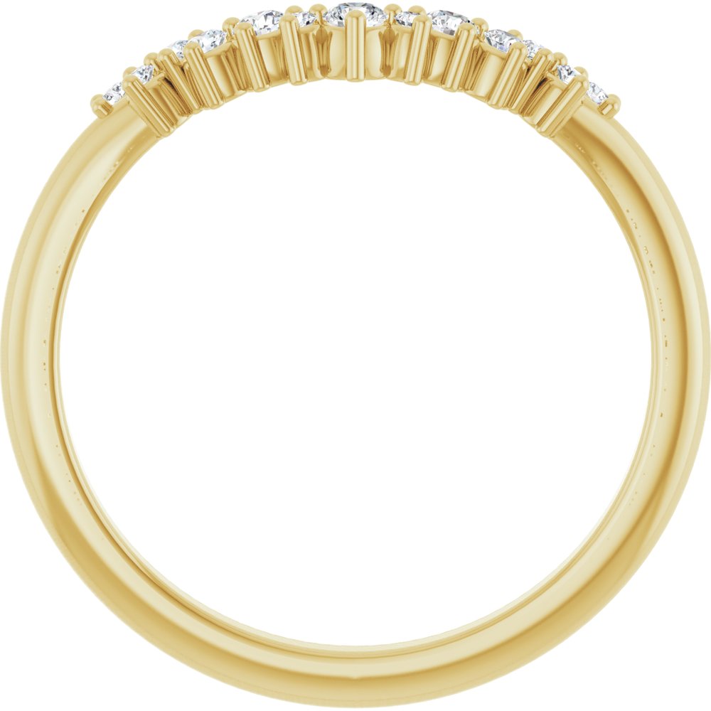 14K Yellow 1/6 CTW Natural Diamond Contour Band