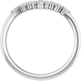 14K White Gold 1/6 CTW Lab-Grown Diamond Contour Band