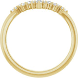 14K Yellow 1/6 CTW Lab-Grown Diamond Contour Band