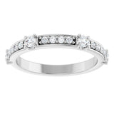 Platinum 1/2 CTW Natural Diamond Anniversary Band