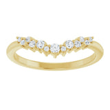 14K Yellow Gold 1/6 CTW Lab-Grown Diamond Contour Band