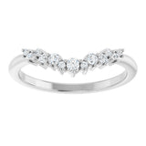 14K White Gold 1/6 CTW Lab-Grown Diamond Contour Band