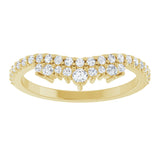 14K Yellow 1/3 CTW Lab-Grown Diamond Contour Band