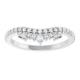 Platinum 1/3 CTW Natural Diamond Contour Band