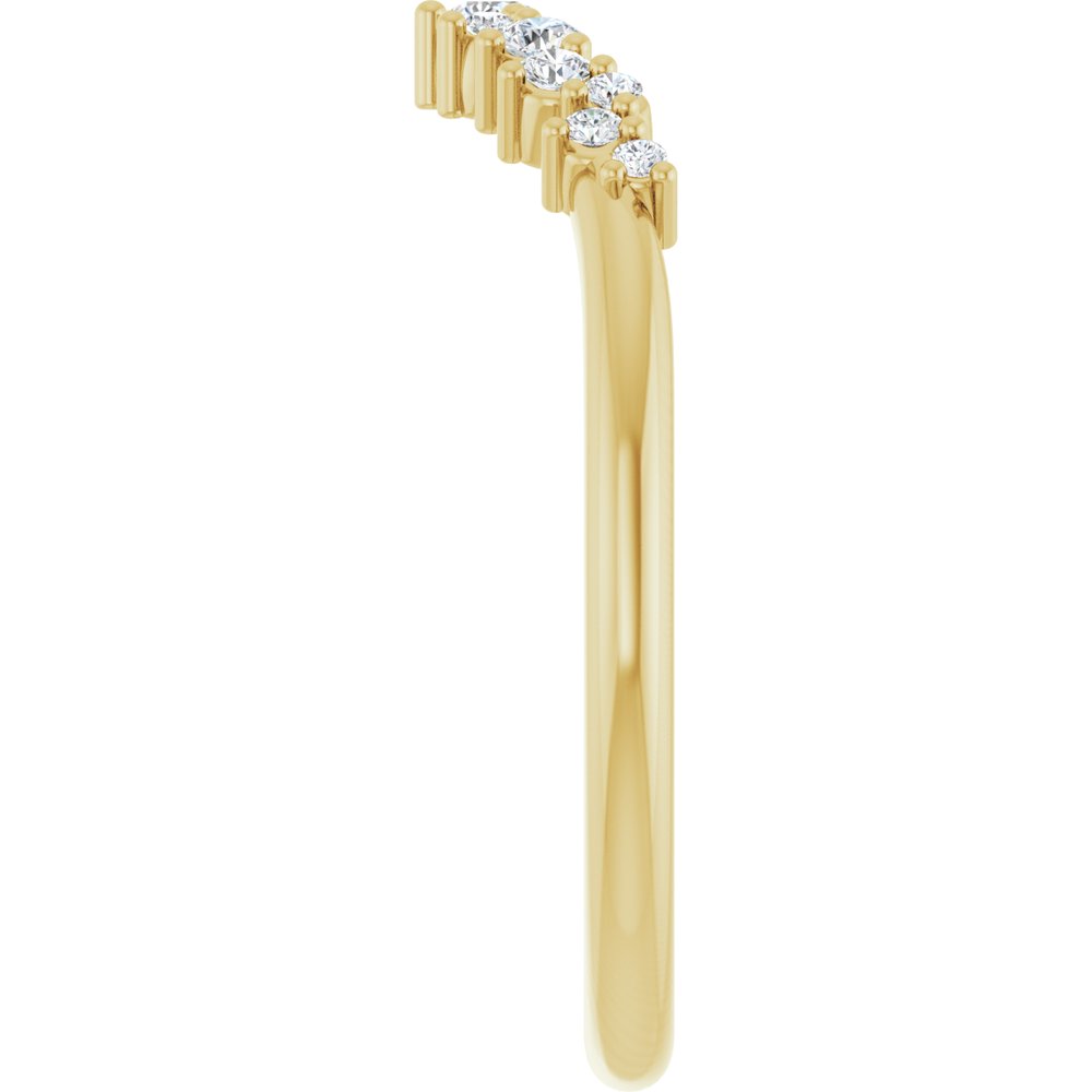 14K Yellow 1/6 CTW Natural Diamond Contour Band