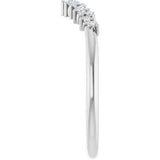 14K White Gold 1/6 CTW Natural Diamond Contour Band