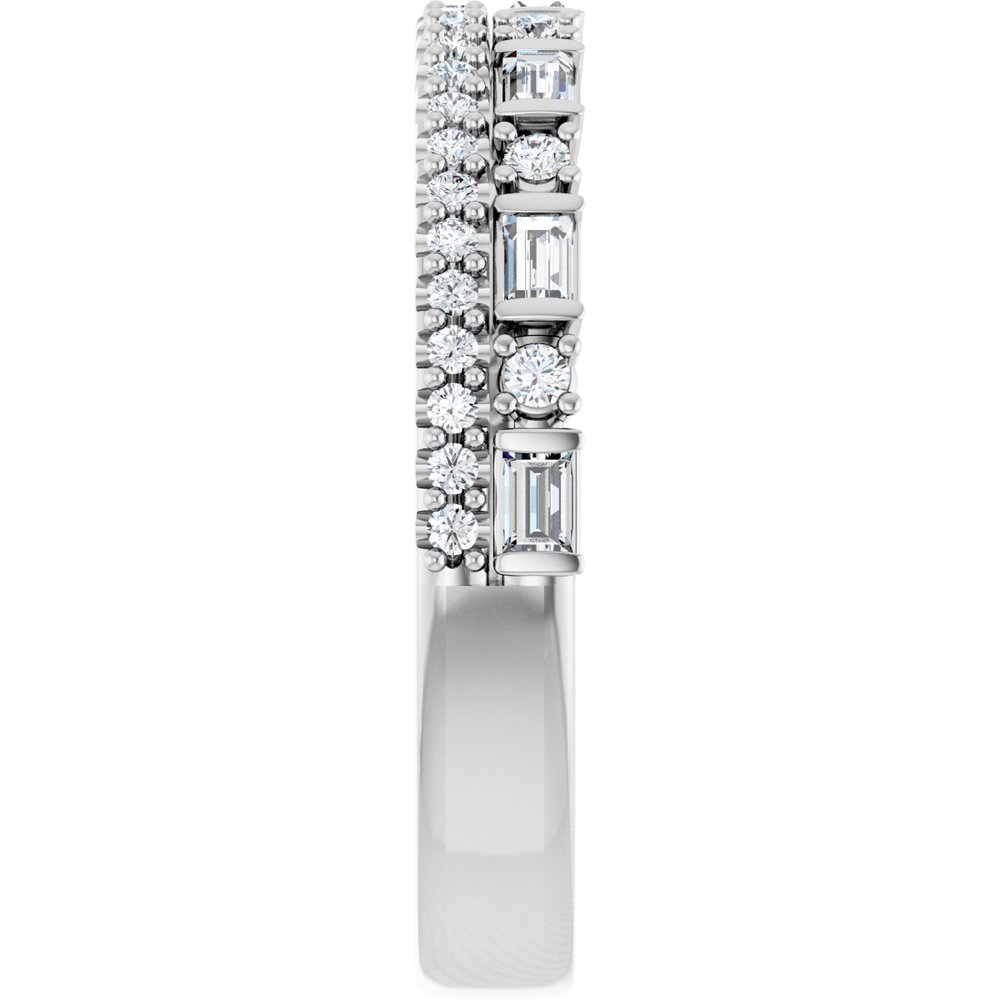 14K White 1/2 CTW Lab-Grown Diamond Anniversary Band