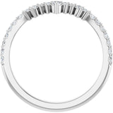 Platinum 1/3 CTW Natural Diamond Contour Band