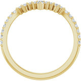 14K Yellow 1/3 CTW Lab-Grown Diamond Contour Band