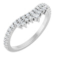 Platinum 1/3 CTW Natural Diamond Contour Band