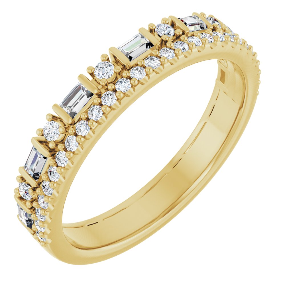 14K Yellow 1/2 CTW Lab-Grown Diamond Anniversary Band