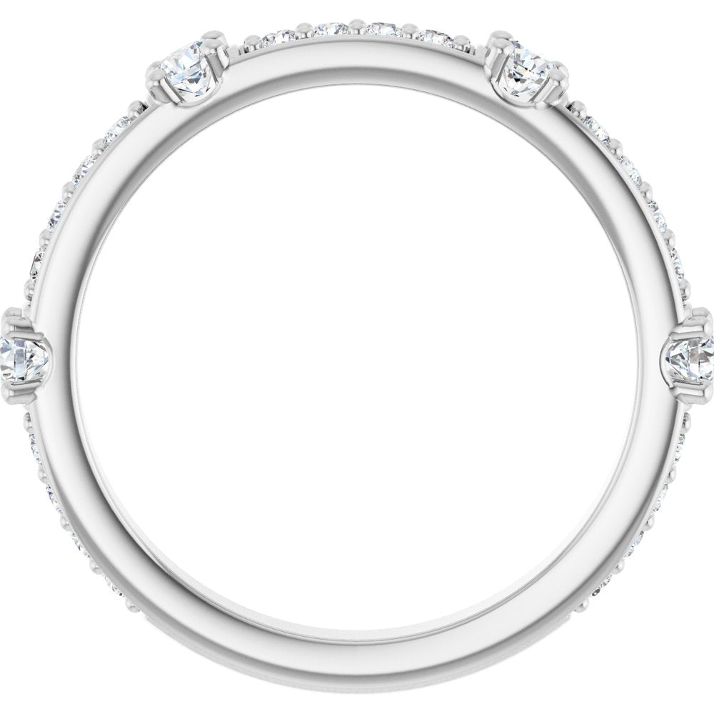 Platinum 1/2 CTW Natural Diamond Anniversary Band