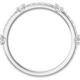 Platinum 1/2 CTW Natural Diamond Anniversary Band
