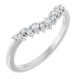 14K White Gold 1/6 CTW Lab-Grown Diamond Contour Band