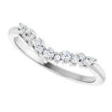 14K White Gold 1/6 CTW Lab-Grown Diamond Contour Band