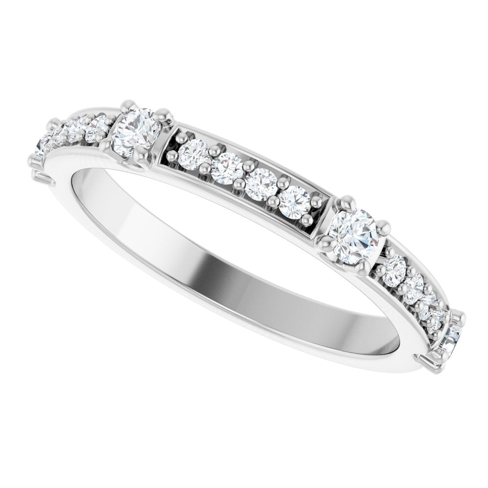 Platinum 1/2 CTW Natural Diamond Anniversary Band