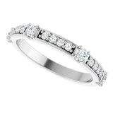 Platinum 1/2 CTW Natural Diamond Anniversary Band