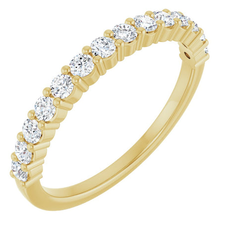 14K Yellow 3/8 CTW Natural Diamond Anniversary Band