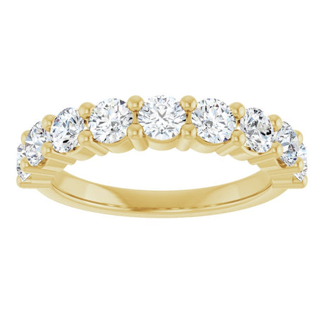 14K Yellow 1 1/3 CTW Natural Diamond Anniversary Band