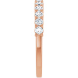 14K Rose 1/2 CTW Lab-Grown Diamond Anniversary Band