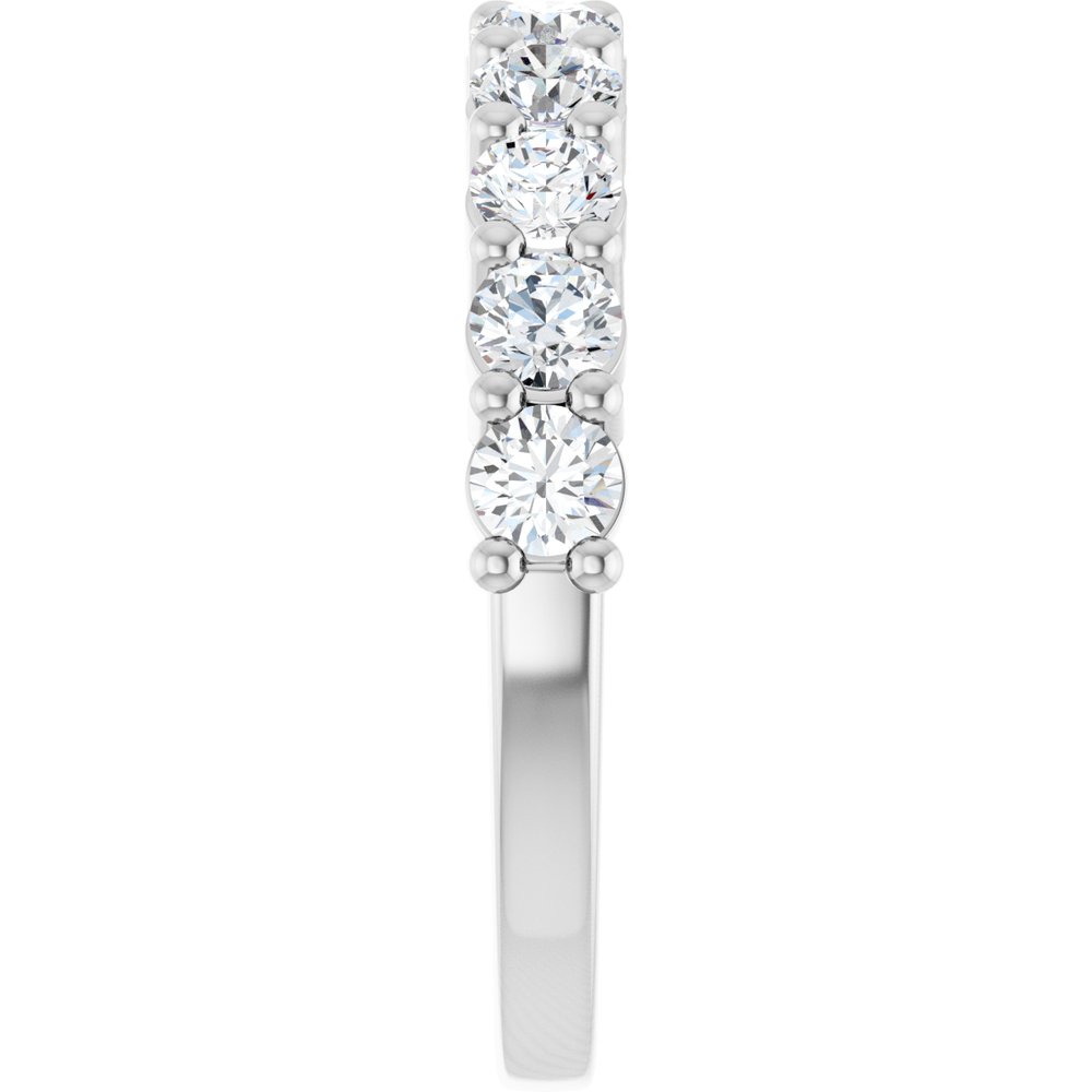 14K White 9/10 CTW Lab-Grown Diamond Anniversary Band