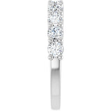 14K White 9/10 CTW Lab-Grown Diamond Anniversary Band