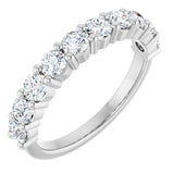 14K White 9/10 CTW Lab-Grown Diamond Anniversary Band