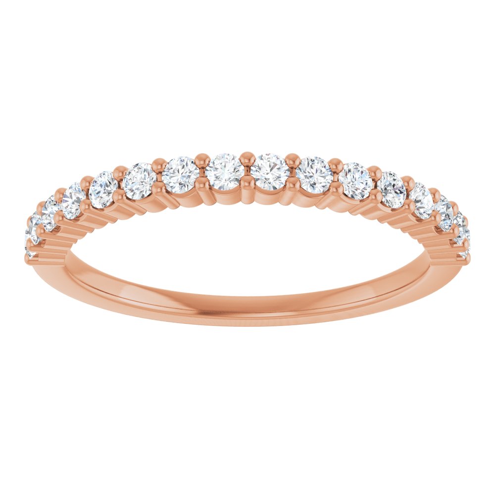 14K Rose 1/4 CTW Natural Diamond Anniversary Band