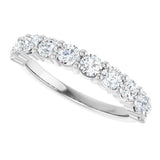 14K White 9/10 CTW Lab-Grown Diamond Anniversary Band