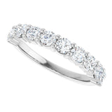 14K White 9/10 CTW Lab-Grown Diamond Anniversary Band