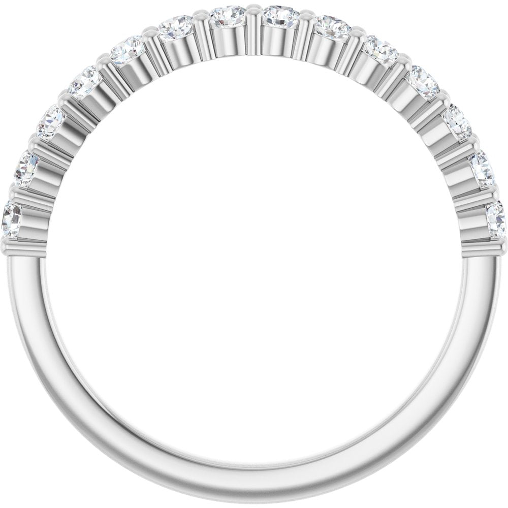 14K White 3/8 CTW Lab-Grown Diamond Anniversary Band