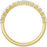 14K Yellow 3/8 CTW Natural Diamond Anniversary Band