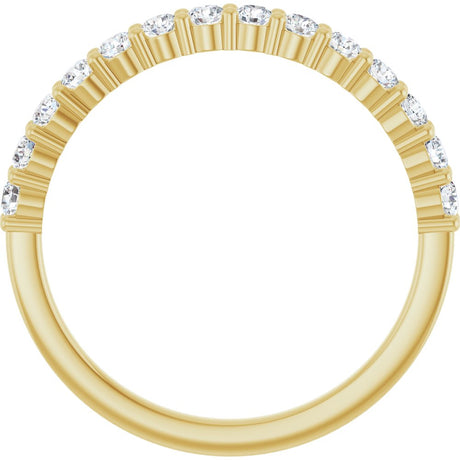 14K Yellow 3/8 CTW Natural Diamond Anniversary Band