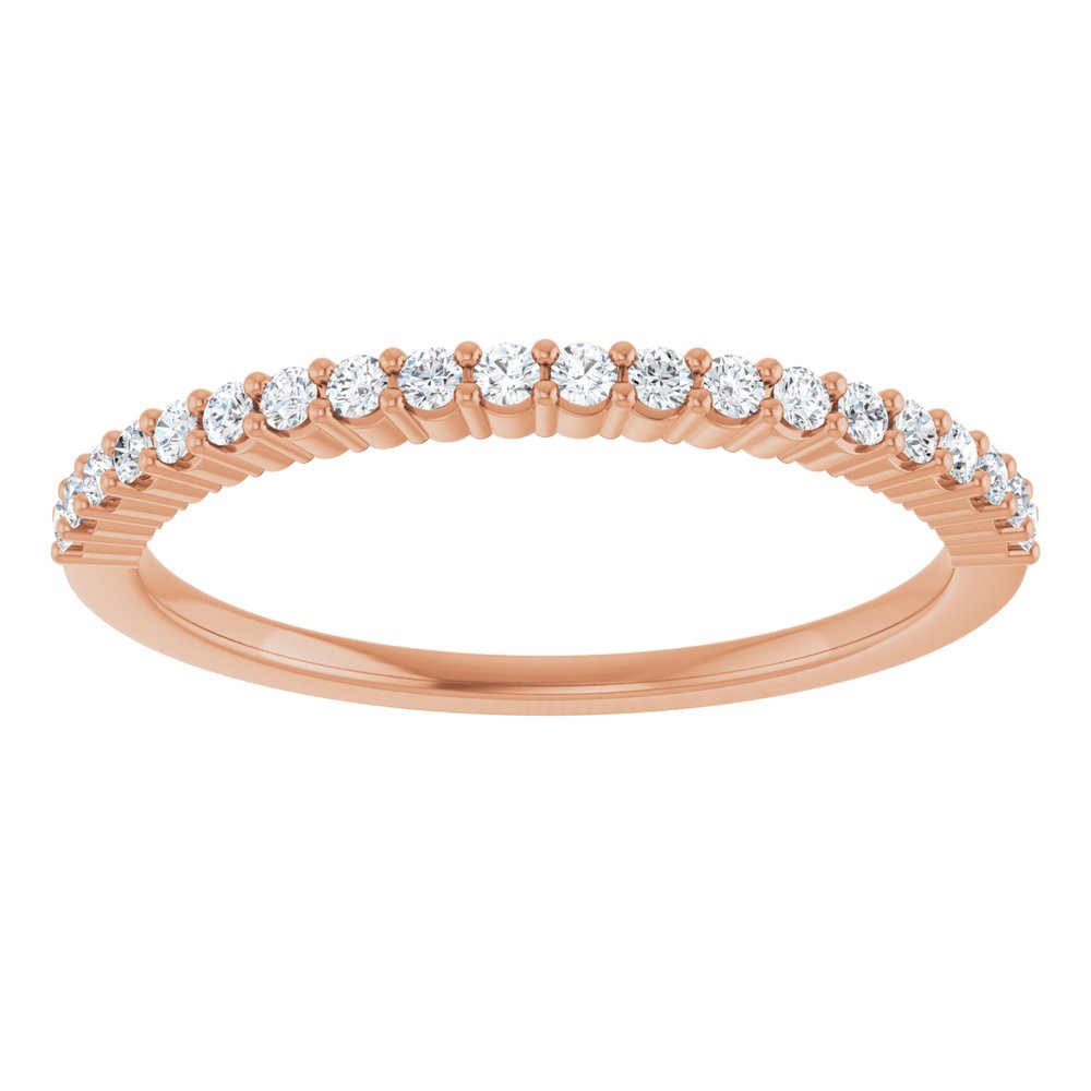 14K Rose 1/6 CTW Natural Diamond Anniversary Band