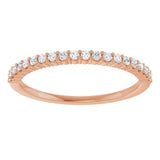 14K Rose 1/6 CTW Natural Diamond Anniversary Band