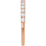 14K Rose 3/8 CTW Lab-Grown Diamond Anniversary Band
