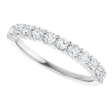 14K White 5/8 CTW Natural Diamond Anniversary Band