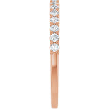 14K Rose 1/4 CTW Natural Diamond Anniversary Band