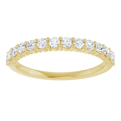 14K Yellow 3/8 CTW Natural Diamond Anniversary Band