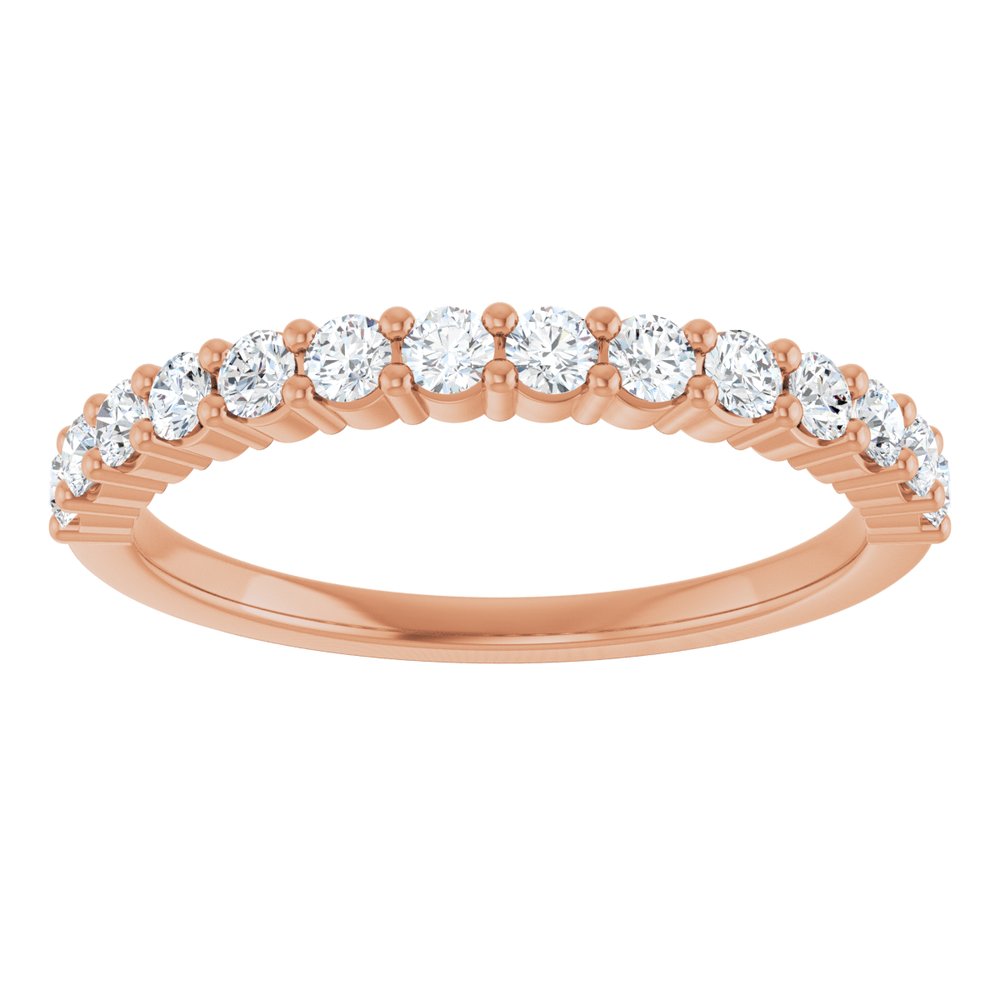 14K Rose 3/8 CTW Lab-Grown Diamond Anniversary Band