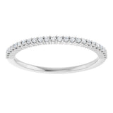 Platinum 1/8 CTW Natural Diamond Anniversary Band