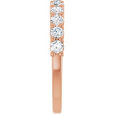 14K Rose 1/2 CTW Natural Diamond Anniversary Band