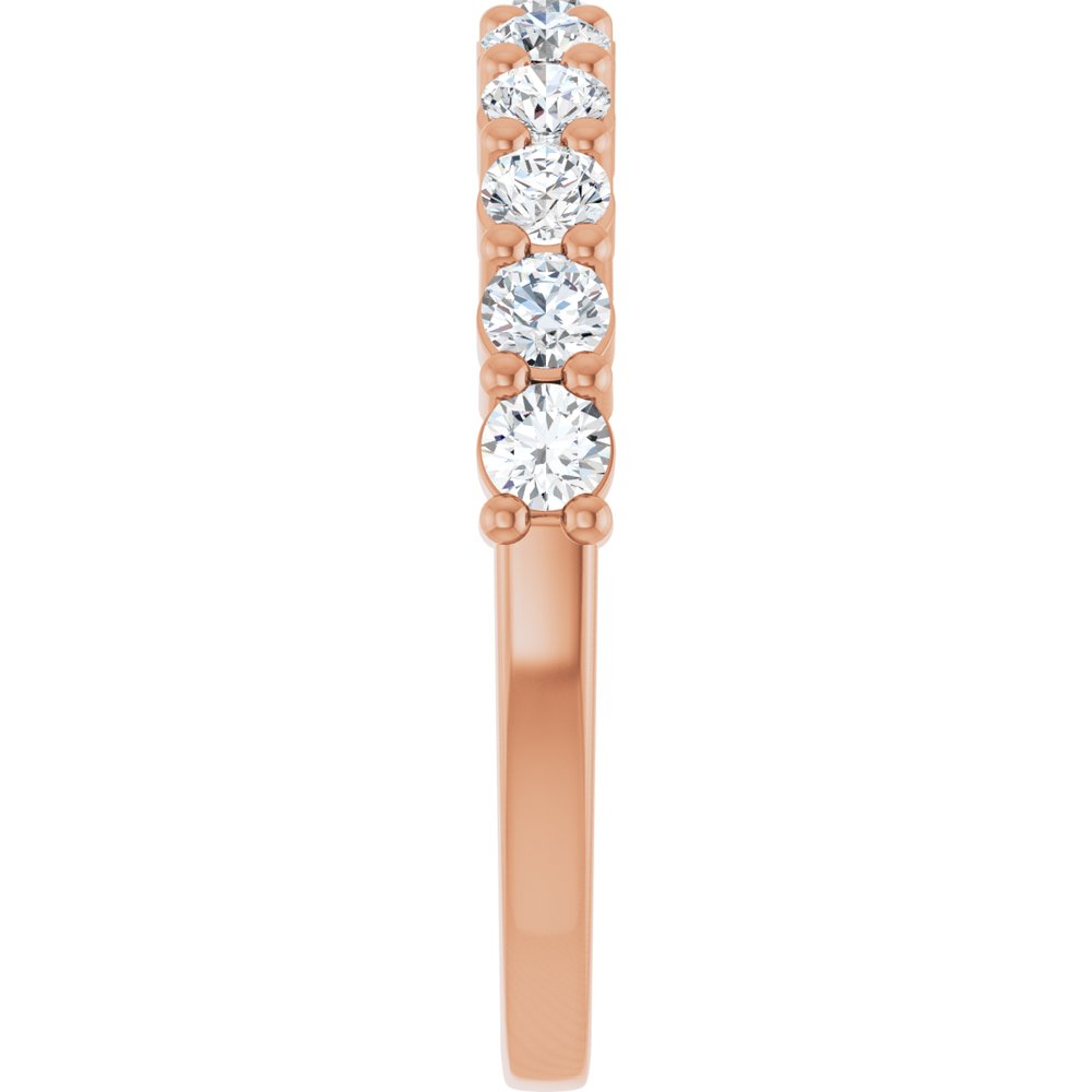 14K Rose 1/2 CTW Natural Diamond Anniversary Band