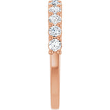 14K Rose 1/2 CTW Natural Diamond Anniversary Band