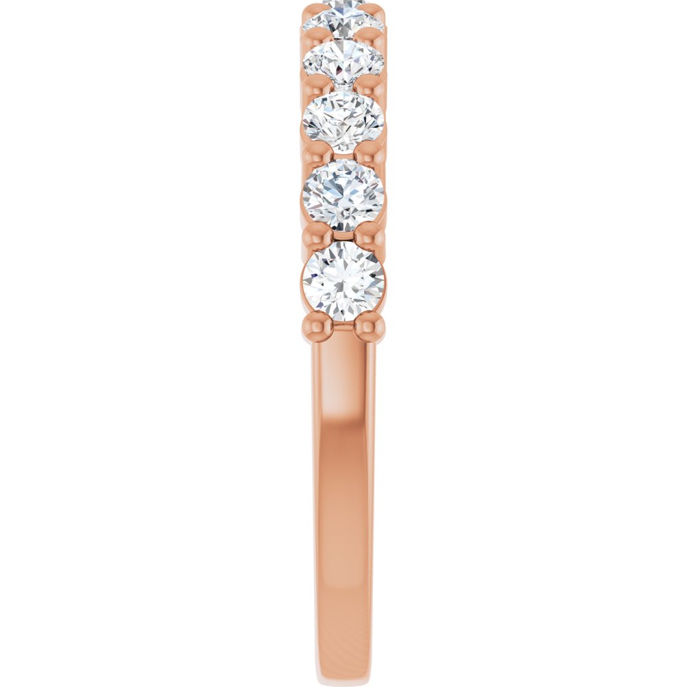 14K Rose 1/2 CTW Natural Diamond Anniversary Band