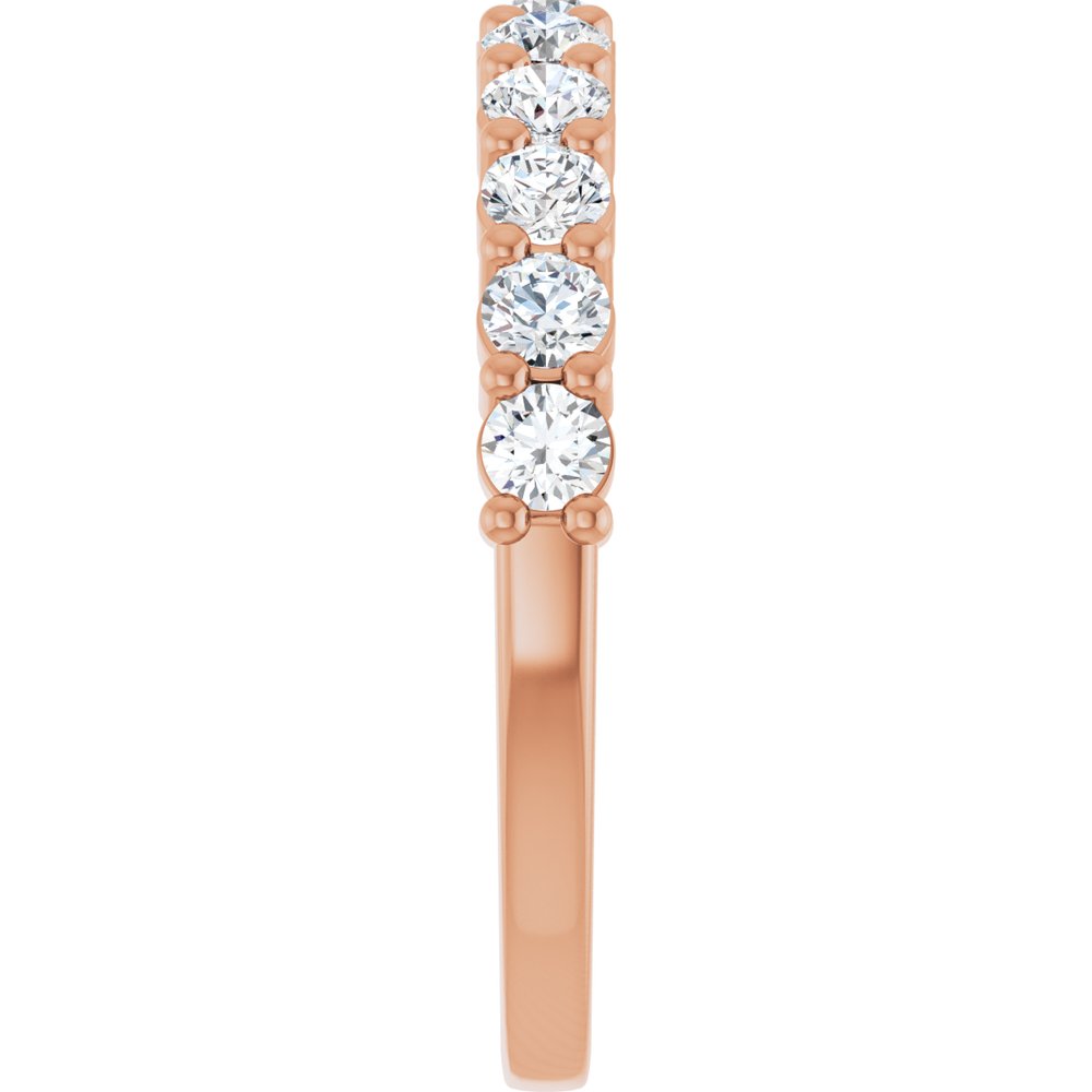 14K Rose 1/2 CTW Natural Diamond Anniversary Band